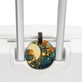 thumbnail image 3 of Geometric Cube 2pcs PU Leather Round Bag Tags Suitcase Handbag Tags with Privacy Cover and Name ID Tag for Travel Luggage, Handbags, Backpacks, School Bags, 3 of 6