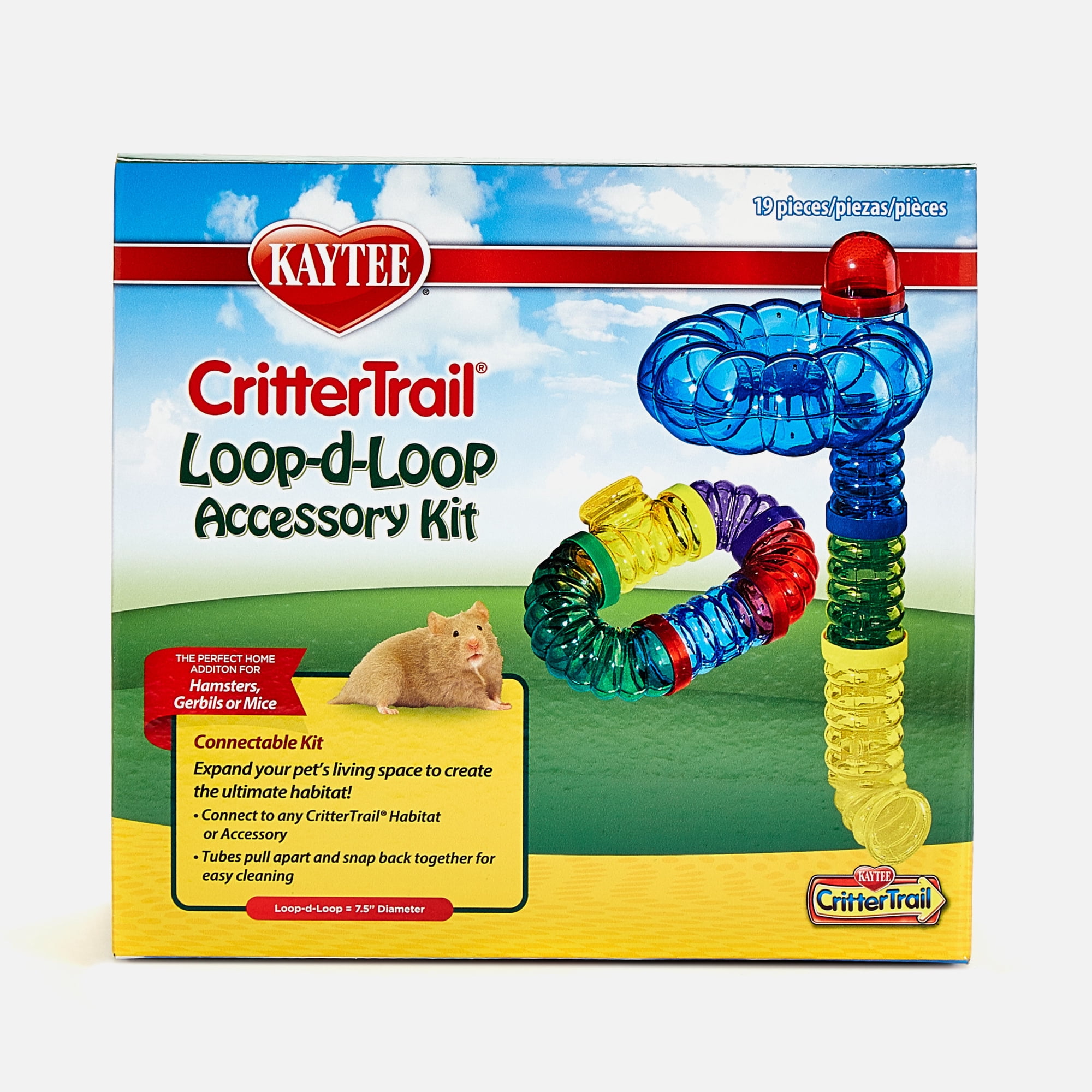 Kaytee Critter-Trail Fun-nel Loop-D-Loop Accessory Kit Small Animal Habitat Tubes