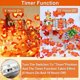 thumbnail image 3 of Guirnalda de otoño con luces de calabaza, decoración de Halloween para el hogar, luces de calabaza 3D con hojas y pilas., 3 of 5