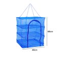 thumbnail image 2 of Cesta colgante de protección de red de secado colgante plegable para el patio de la cocina del hogar, 2 of 9