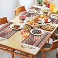 thumbnail image 2 of Boho Red Southwestern Ethnic Pattern Summer Placemats Table Placemats Set Of 4-Linen Kitchen Washable Placemats Table Mats 11.8"x17.7" Non-Slip Heat Resistant, 2 of 6