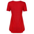 thumbnail image 4 of Women's Square Neck Pleated Short Sleeve Tunic Dress Shirt Knit Top, 4 of 6