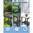 thumbnail image 4 of M optimized Outdoor Adirondack Side Table, HDPE 2-Tier Patio End Table Weather Resistant for Adirondack Chair, Square Side Tables for Patio, Poolside, Porch, Deck, Indoor, Backyard, 4 of 8