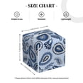 thumbnail image 3 of Kdxio Blue Paisley Pattern Vintage Print Tissue Box Cover,Square Decorative PU Leather Facial Paper Case Organizer Holder Dispenser for Bathroom,Night Stands,Desk,Car 5.2''X5.2''X5.2'', 3 of 6