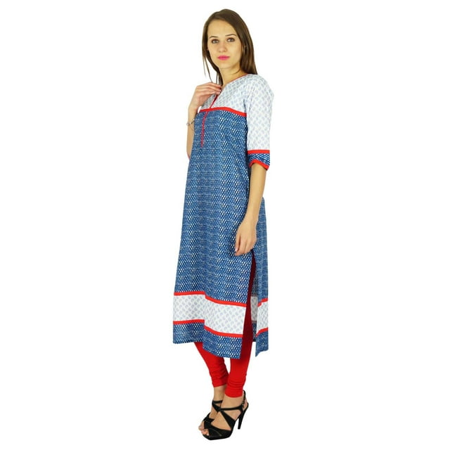 Phagun Kurta Bollywood Indienne de Designer pour Femmes Kurti Ethnique Tunique en Coton Robe