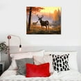 thumbnail image 4 of COMIO Deer Canvas wall art Rustic Canvas Painting Print Deer In Autumn Forest Landscape Pictures Poster Artwork Modern Home Living Room Bedroom Bathroom wall Decoration, 4 of 4