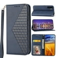 thumbnail image 1 of Tarise for Samsung Galaxy A14 Flip Cover, Luxury PU Leather Shockproof Folding Kickstand Card Holder Pocket Wallet Wrist Strap Handbag Magnetic Closure Slim Phone Case for Samsung A14 5G, Blue, 1 of 9