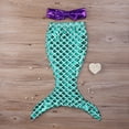 thumbnail image 2 of ITFABS Ensemble Bikini Queue de Sirène pour Bébé Fille, Haut Tube à Nœud et Bas Queue de Poisson, 2 of 8