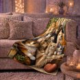 thumbnail image 6 of Cat Group Portrait Rustic Garden Scene Whimsical Illustrative, Cozy Pet Portrait Pattern, Warm Flannel Blanket for Living Room and Reading Nook, Cat Lovers Friendship Gift, Pet Lover Home Decor, 6 of 9