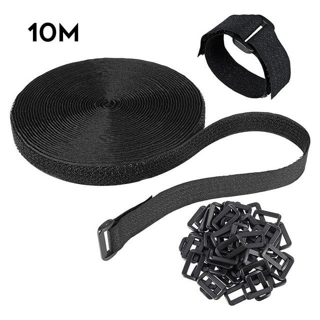 Fastening Cable Straps Reusable Elastic Cable Ties with Plastic Buckles