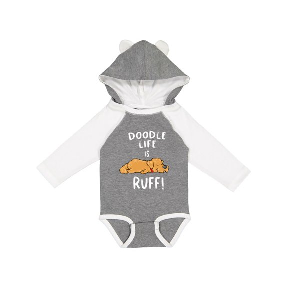 Inktastic Doodle Life is Ruff Golden Doodle Boys or Girls Long Sleeve Baby Bodysuit