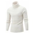thumbnail image 1 of Pull Chaud Automne et Hiver pour Hommes, Pull à Col Roulé à Manches Longues, Pull Tricoté Rétro, 1 of 5