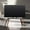 Black & Walnut, variant on FITUEYES Design Modern TV Stand for 65 70 75 88 Inch TV, Floor TV Stand with Cable Management, Wood Iron TV Furniture, Picasso Series