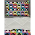 thumbnail image 3 of Penguin Comforter & Sham Bedding Set, Rainbow Colored Checkered Squares Pattern with Arctic Animal Cartoon Character, 3 pcs Duvet Set Microfiber Filling Quilt, 5 Sizes, Multicolor, by Ambesonne, 3 of 4