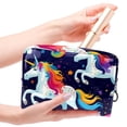 thumbnail image 4 of Robot Unicorn Attack PVC Waterproof Cosmetic Makeup Pouch Organizer Travel Bag Roll Up Small Zipper Pouch for Ladies and Girls, 4 of 6