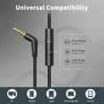 thumbnail image 5 of Headphones Wired with Microphone, Over Ear Foldable 3.5mm Plug in Headphones Corded with 4.9ft Tangle-Free Nylon Cord for Tablet, Laptop, MP3/4, School, Airplane Travel (Beige), 5 of 7