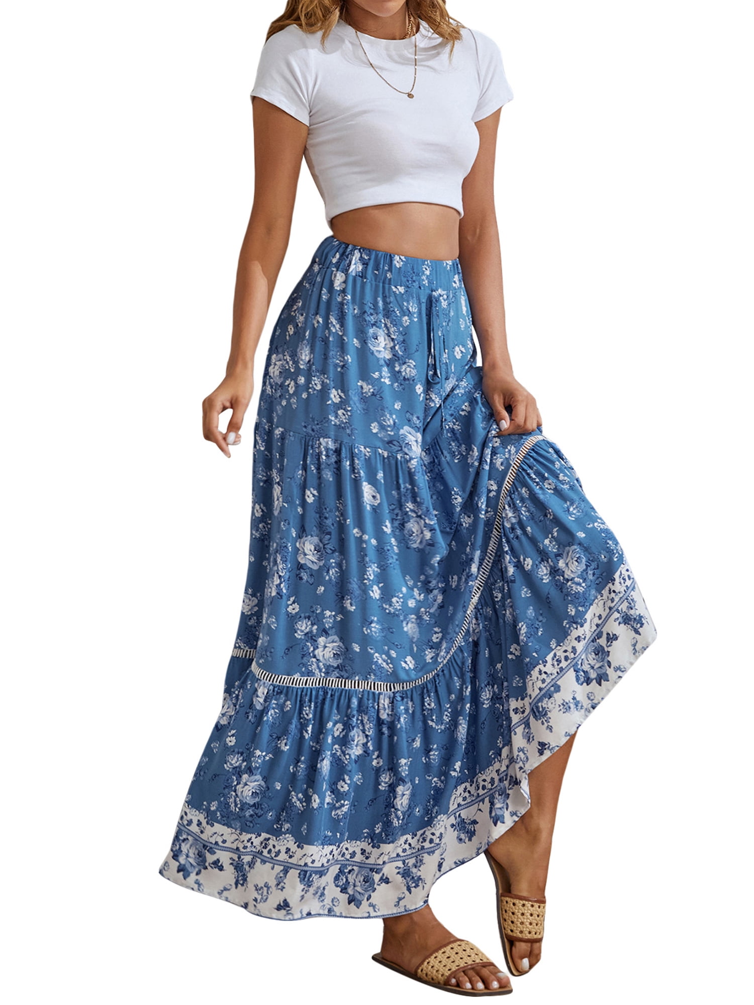 楽ギフ_包装】 bohemianseoul skirt maxi stripe pin ロングスカート