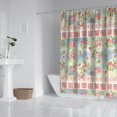 thumbnail image 2 of Pioneer Flower Floral Print Pattern Shower Curtain 84"x72", Bathroom Decorative Shower Curtain Set with 12 Hooks, Waterproof Washable, 2 of 6