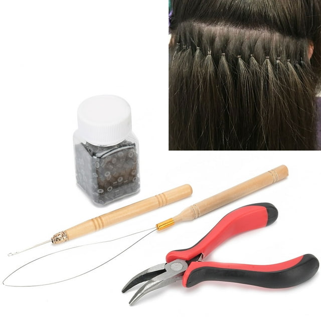 Practical Silicone and Aluminum Hair Extension Tool Convenient Silicone Hair Extension Office for Home
