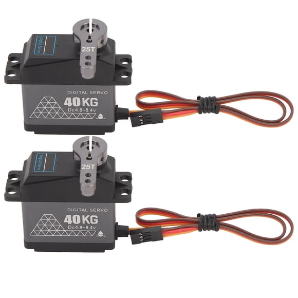 40KG RC Servo Numérique, CNC Boîtier en Aluminium 25T Bras Servo Métal 40KG Haute Torsion RC Servo Haute Rotation Double Roulement à Billes pour 1/12 1/10 1/8 RC Voiture Bateau Robot