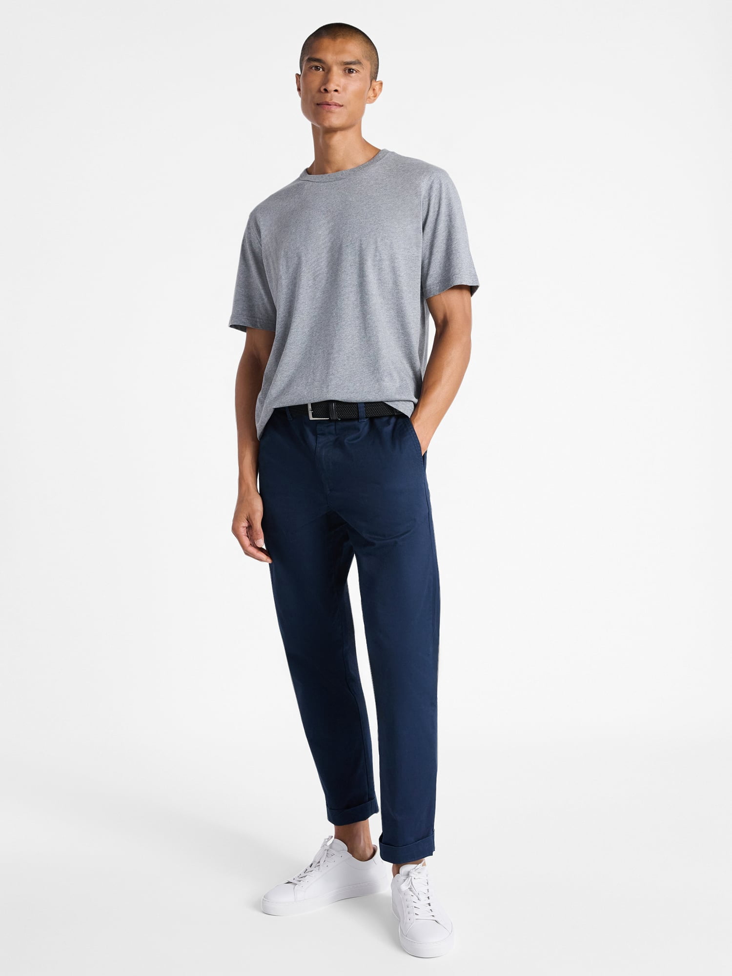 Free Assembly Men’s Everyday Cotton Tee with Short Sleeves, Sizes S-3XL