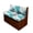Blue & Pink Leaf Pattern, variant on Uourmeti Tropical Palm & Leopard Pattern Complete 2-Piece RV Sofa Cover Set, Replaceable Furniture Protector with Crumb & Pet Hair Resistant Feature