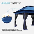 thumbnail image 6 of Meetleisure 11'x11' Pop Up Gazebo for Patios, Outdoor Canopy Tent with Sidewalls, Mosquito Netting, Pop Up Shelter for Wedding Party, Dark Blue, 6 of 13