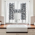 thumbnail image 2 of Letter H Curtains 2 Panels Set, Soccer Balls Arrangement Game Day Theme Abstract Composition with Uppercase H, Window Drapes for Living Room Bedroom, 55W X 39L Inches, Black White, by Ambesonne, 2 of 3