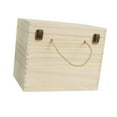 thumbnail image 4 of Caja de caja de botella de vino de madera con tapa y mango, sostén rústico portátil 6 botellas Botellas Botellas para el vino de naufragia de la casa, 4 of 8