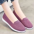 thumbnail image 2 of Domzle Women Flats Slip On Walking Shoes Soft Breathable Mesh Loafers Lightweight Flexible Casual Flats Comfortable Non Slip Driving Shoes Purple, 2 of 6