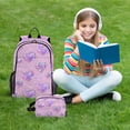 thumbnail image 7 of ALAZA Holographic Glitter Hearts School Backpack Lunch Box Set Student Bookbag, 7 of 7