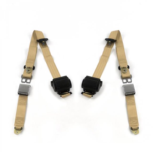 Ensemble de Ceinture de Sécurité à Godet Rétractable à 3 Points pour Avions 1933-1934 - 2 Ceintures