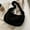 black, variant on Winter Fashion Underarm Shoulder Bags For Women Small Cute Plush Armpit Bag Purse Lady Solid Color Handbag Clutch sac à main