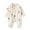 White, variant on Avtoify Toddler Rompers, Toddler Toddler Girls Boys Long Sleeve Printed Color T-Shirt Round Neck Jumpsuit Romper