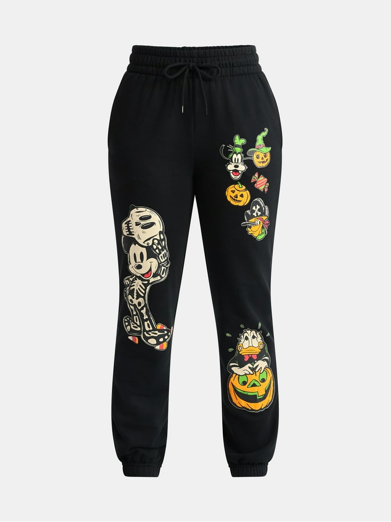 Disney Mickey and Friends Women's Halloween Graphic Jogger Pants