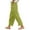A-Green385, variant on Womens Wide Leg Pants Linen Side Slit Button Boho Style Trousers Retro Elastic Waist Baggy Breathable Pants Vacation