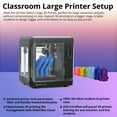 thumbnail image 2 of MakerBot Sketch 3D Printer with Fused Deposition Modelling Print Technology (Black, Large) Bundle with Sketch Winter Holiday 3D Printing Filament for Custom Gifts (6-Pack) (2 Items), 2 of 7