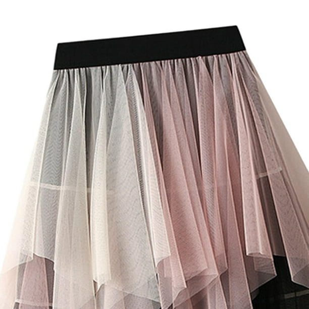 High low tulle skirt in summer online