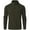 Army green, variant on Men's Long Sleeve 1/4 Zipper Stand up Collar Warm Jacquard Sweatshirt Black L