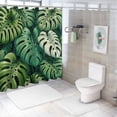 thumbnail image 7 of GOSMITH Floral Summer California Tropical Beauty Exotic Palm Leaves Hawaii Tree Jungle Nature Shower Curtain Multiple Sizes White, 7 of 7