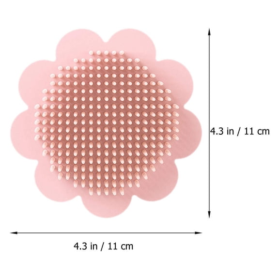 DINHEAROM Infant Shower Brush Silicone Pink 1Pack 3.93X3.93X2.16in