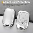 thumbnail image 2 of for GMC Key Fob Cover with Metal Braided Keychain, Upgraded Soft Key Case for Terrain Yukon XL Chevy Suburban Tahoe (6 buttons) Key Fob Shell, 2 of 7