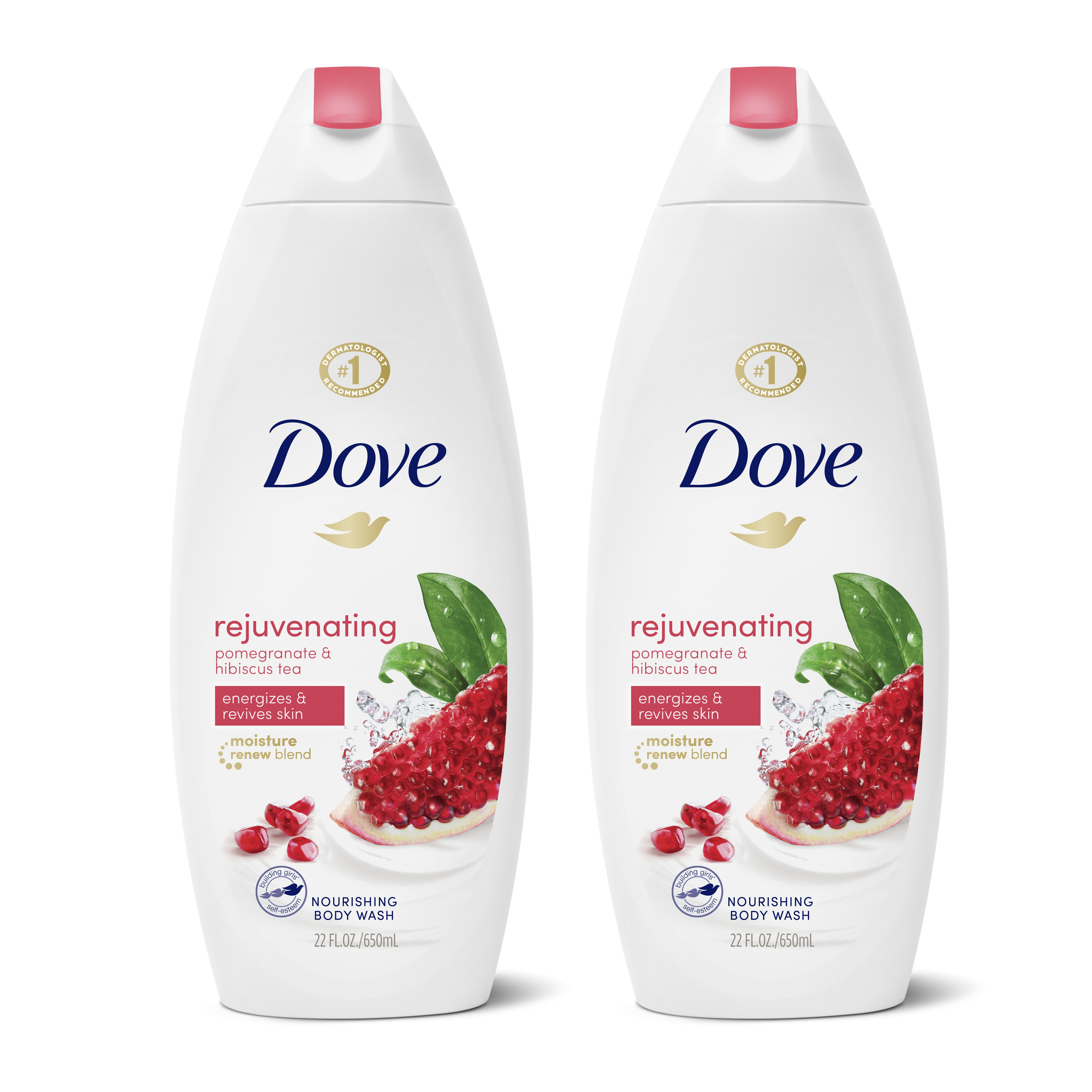 Dove Rejuvenating Body Wash Pomegranate and Hibiscus Tea, 22 fl. Oz., 2