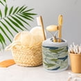 thumbnail image 4 of Ambesonne Birds Soap Dispenser & Toothbrush Holder Set, Flock of Flying Pigeons, 2 Pcs, Green Teal Cream, 4 of 5