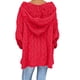 thumbnail image 4 of ICHUANYI Clearance Women Fashion Loose Large Size Color Hood Long Sleeves Sweater Tops(Red, L) ICHUANYI WER2023081014877, 4 of 8