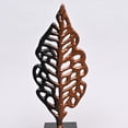 thumbnail image 3 of LiviNest Gold Leaf Table Sculpture: Compact Elegant Décor Accent - 17.5" Aluminum Leaf Art for Living Room Office - Gold & Black Modern Glam Décor, 3 of 5