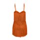thumbnail image 4 of Puntoco Vestidos Mujer Verano Moda Mujer Sexy V-Cuello Color Sólido Borla Sin Mangas Vestido Falda Corta, 4 of 7