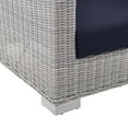 thumbnail image 6 of Modway Conway Sunbrella® Outdoor Patio Wicker Rattan Sofa in Light Gray Navy, 6 of 9
