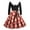 Red, variant on zaveiop Womens Christmas Dress 1950s Dress Snowflake Dress Plus Size Long Sleeve Cute Dress Holiday Plush V Neck Vintage Dresses Glitter Xmas Tree Print (Black, XL)