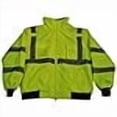 thumbnail image 3 of Petra Roc LBJ-C3-M Jacket Lime ANSI-ISEA & EN471 Class 3 Waterproof Bomber Jacket with Removable Fleece Liner, Medium, 3 of 3